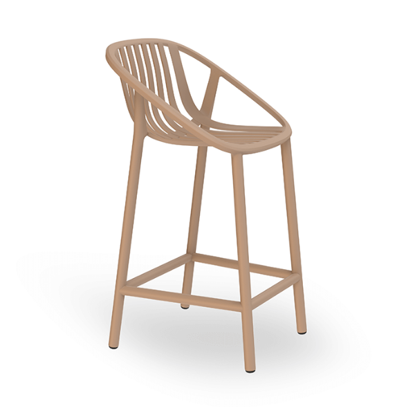 Bini Medium Polypropylene Balcony Height Chair - Sand
