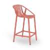 Bini Medium Polypropylene Balcony Height Chair - Terracotta