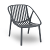 Bini Lounge Stackable Polypropylene Patio Chair - Dark Grey