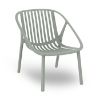Bini Lounge Stackable Polypropylene Patio Chair - Green Grey