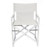 Boss Folding Sling Dining Chair with Polypropylene Frame - White on White