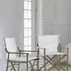 Boss Folding Sling Dining Chair with Polypropylene Frame - Lifestyle White on Chocolate2