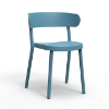 Casino Stackable Polypropylene Poolside Patio Armless Dining Chair - Retro Blue