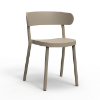 Casino Stackable Polypropylene Poolside Patio Armless Dining Chair - Sand