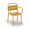 Como Stackable Polypropylene Patio Dining Armchair - Tuscan