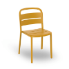 Como Stackable Polypropylene Patio Dining Armless Chair  - Tuscan