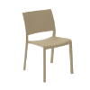 Fiona Stackable Polypropylene Poolside Patio Armless Dining Chair - Sand