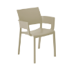 Fiona Stackable Polypropylene Poolside Patio Dining Chair -  Sand