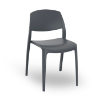 	Smart Stackable Polypropylene Patio Cafe Chair - Dark Grey
