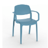 Smart Stackable Polypropylene Patio Dining Armchair - Retro Blue