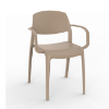 Smart Stackable Polypropylene Patio Dining Armchair - Sand