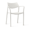 Splash Air Stackable Polypropylene Patio Cafe Armchair - 	Ivory