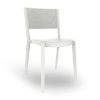 Spot Stackable Polypropylene Patio Cafe Chair - White