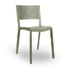 Spot Stackable Polypropylene Patio Cafe Chair - Green Grey