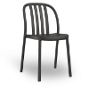 Sue Stackable Polypropylene Patio Cafe Chair - Black