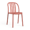 Sue Stackable Polypropylene Patio Cafe Chair - Terracotta