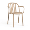 Sue Stackable Polypropylene Patio Cafe Armchair - Sand