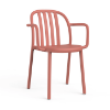 Sue Stackable Polypropylene Patio Cafe Armchair - Terracotta