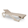 Marina Club Sunbed Stackable Polypropylene Sling Chaise Lounge - Ivory / Beige