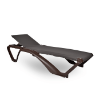Marina Club Sunbed Stackable Polypropylene Sling Chaise Lounge - Wenge / Chocolate