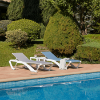 Marina Club Sunbed Stackable Polypropylene Sling Chaise Lounge - Lifestyle
