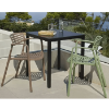 Toledo Air Green Stackable Polypropylene Poolside Patio Dining Chair  - Lifestyle