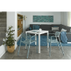 Toledo Air Green Stackable Polypropylene Poolside Patio Dining Chair - Lifestyle3