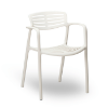 Toledo Air Stackable Polypropylene Poolside Patio Dining Chair -  Ivory