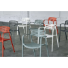 Toledo Air Stackable Polypropylene Poolside Patio Dining Chair  - Lifestyle