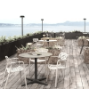 Toledo Air Stackable Polypropylene Poolside Patio Dining Chair - Lifestyle2