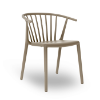 Woody Stackable Polypropylene Poolside Dining Armchair - Sand