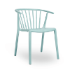 Woody Green Stackable Recycled Polypropylene Poolside Dining Armchair - Blue Air