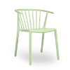 	Woody Green Stackable Recycled Polypropylene Poolside Dining Armchair - Green Water