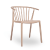 	Woody Green Stackable Recycled Polypropylene Poolside Dining Armchair - Brown Earth