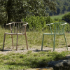 	Woody Green Stackable Recycled Polypropylene Poolside Dining Armchair - Lifestyle