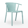 Woody Flat Green Polypropylene Poolside Dining Armchair - Blue Air