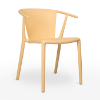 Woody Flat Green Polypropylene Poolside Dining Armchair - Yellow Fire