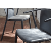 Woody Flat Polypropylene Poolside Dining Armchair with Padded Seat - Lifestyle