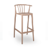 	Woody High Green Stackable Recycled Polypropylene Barchair - Brown Earth