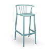 	Woody High Green Stackable Recycled Polypropylene Barchair - Blue Air