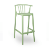 	Woody High Green Stackable Recycled Polypropylene Barchair - Green Water