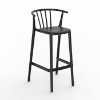 	Woody High Stackable Polypropylene Barchair - Black