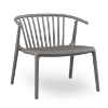 	Woody Lounge Stackable Polypropylene Patio Armchair - Dark Grey