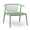 Woody Lounge Stackable Polypropylene Patio Armchair - Green Grey