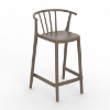 	Woody Medium Stackable Polypropylene Balcony Height Chair -  Chocolate