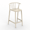 	Woody Medium Stackable Polypropylene Balcony Height Chair -  Ivory