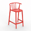 	Woody Medium Stackable Polypropylene Balcony Height Chair -  Red