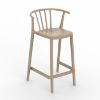 	Woody Medium Stackable Polypropylene Balcony Height Chair -  Sand