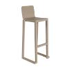 Barcino Anodized Aluminum Armless Bar Height Chair - Sand