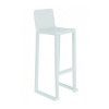 Barcino Anodized Aluminum Armless Bar Height Chair - White